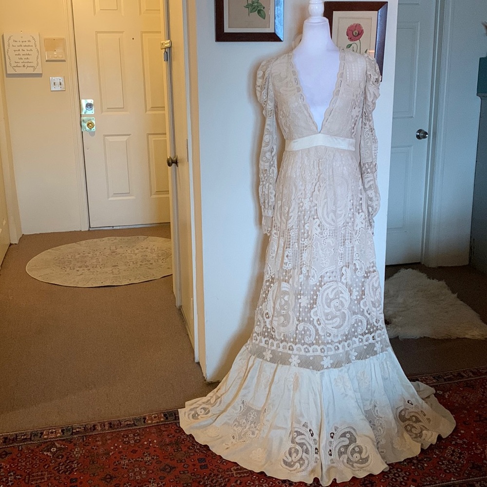 LoveShackFancy Cream Maxi Dress - Picture 5 of 16
